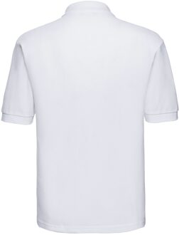 Russell Athletic Russell Heren Polycotton Pique Poloshirt (Wit) - S