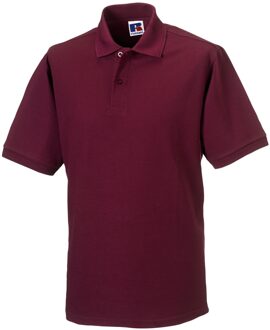 Russell Athletic Russell Heren Polycotton Pique Slijtvast Poloshirt (Bourgondië) - maat M Bourgogne