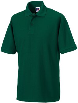 Russell Athletic Russell Heren Polycotton Pique Slijtvast Poloshirt (Fles groen) - XS