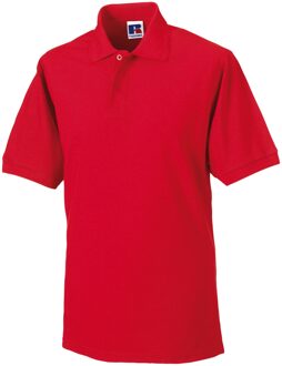Russell Athletic Russell Heren Polycotton Pique Slijtvast Poloshirt (Helder rood) - maat L