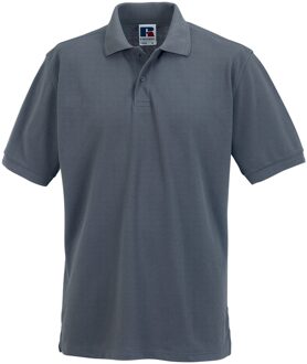 Russell Athletic Russell Heren Polycotton Pique Slijtvast Poloshirt (Konvooi Grijs) - maat M Donkergrijs
