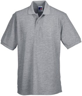 Russell Athletic Russell Heren Polycotton Pique Slijtvast Poloshirt (Licht Oxford) - maat L Grijs