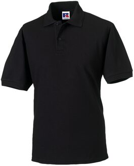 Russell Athletic Russell Heren Polycotton Pique Slijtvast Poloshirt (Zwart) - 4XL