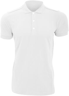 Russell Athletic Russell Heren Rekken Korte Mouw Poloshirt (Wit) - maat XL