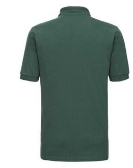 Russell Athletic Russell Heren Ripple Collar & Manchet Poloshirt met korte mouwen (Fles groen) - 4XL