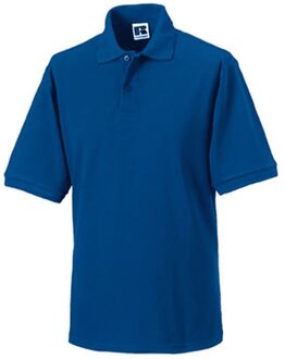 Russell Athletic Russell Heren Ripple Collar & Manchet Poloshirt met korte mouwen (Helder Koninklijk) - maat XS Navy/blauw