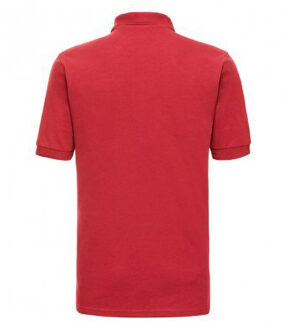 Russell Athletic Russell Heren Ripple Collar & Manchet Poloshirt met korte mouwen (Helder rood) - S