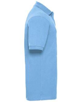 Russell Athletic Russell Heren Ripple Collar & Manchet Poloshirt met korte mouwen (Hemelsblauw) - maat XL