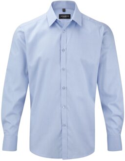 Russell Athletic Russell Heren Visgraat Werkshirt met lange mouwen (Lichtblauw) - 15N