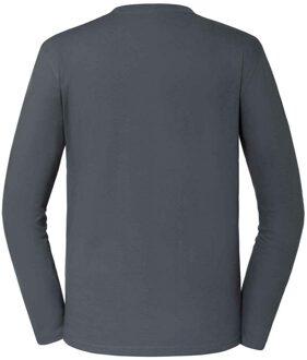 Russell Athletic Russell Unisex Klassiek T-shirt met lange mouwen voor volwassenen (Konvooi Grijs) Donkergrijs - 4XL