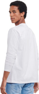 Russell Athletic Russell Unisex Klassiek T-shirt met lange mouwen voor volwassenen (Wit) - maat 3XL