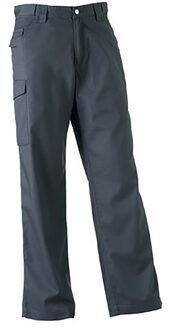 Russell Athletic Russell Werkkleding Heren Polycotton Twill Broek / Broek (Lang) (Konvooi Grijs) Donkergrijs - 38W/34L