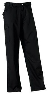 Russell Athletic Russell Werkkleding Heren Polycotton Twill Broek / Broek (Lang) (Zwart) - 42W/32L