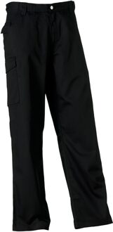 Russell Athletic Russell Werkkleding Heren Polycotton Twill Broek / Broek (Regular) (Zwart) - 28W/32L