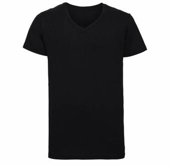 Russell Heren V-hals T-shirt - Kleur: Zwart, Maat: S