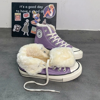 Russia Women Shoes Winter Warm Plush Inside Thicken Casual Canvas Sneakers High platform Flat Shoes 2020 New Big Girls Footwear