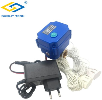 Russian Ship Cheap Water Leakage Sensor Alarm Kit with 1pc DN15 Valve Protection Against Water Flood Leaking Detector Overflow