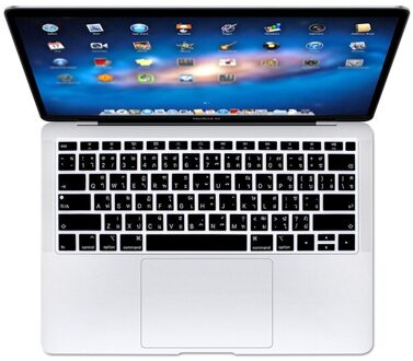Russische Koreaanse Thaise Taiwanese Taal Silicone Laptop Keyboard Cover Protector Voor MacBook Air 13 A1932 Met Touch ID