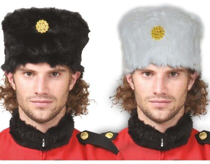 Russische Kozakken verkleed bontmuts - 2x stuks - volwassenen - Carnaval verkleed hoeden/mutsen