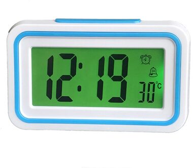 Russische Talking Klok Spreken Tijd En Temperatuur Thuis Thermometer Digitale Bureau Tafel Snooze Wekker Kid Kinderen Wakker lucht blauw