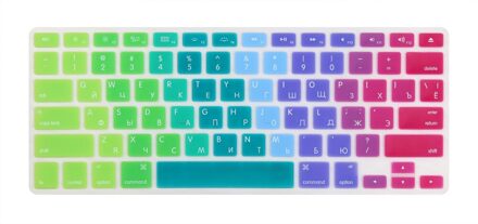 Russische US Voer Toetsenbord Cover voor voor Mid -Mid MacBook Pro 13 15 inch Retina/CD ROM A1502 A1425 A1278 A1398 A1286 regenboog