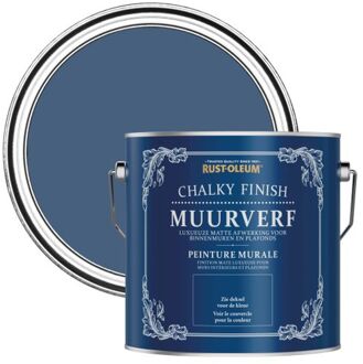 Rust-Oleum Chalky Finish Muurverf - Inktblauw 2,5l
