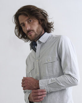 Ruster casual overhemd met lange mouwen - maat M Veelkleurig