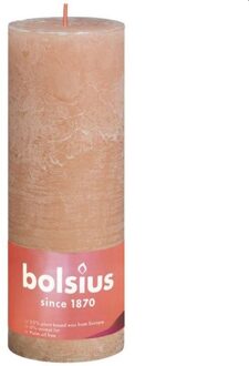 Rustiek Shine stompkaars 190/68 Misty Pink Roze