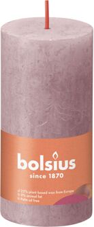 Rustiek stompkaars 100/50 Ash Rose Roze