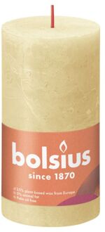 Rustiek stompkaars shine 130 x 68 mm Oat beige kaars