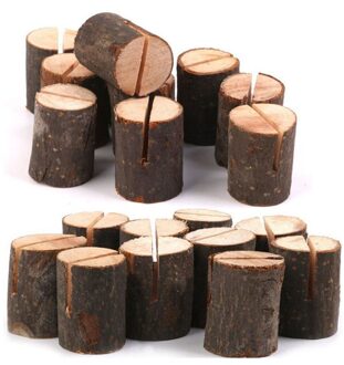 Rustieke Houten Tafel Nummers Houder Hout Plaats Kaarthouder Party Bruiloft Tafel Naam Kaarthouder Memo Note Card (40 Pcs)