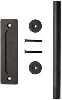 Rustieke Meubels Duurzaam Closet Gate Schuifdeuren Schuur Carbon Staal Flush Pull Schuur Deur Handvat Installeren Dubbele Side Vervanging