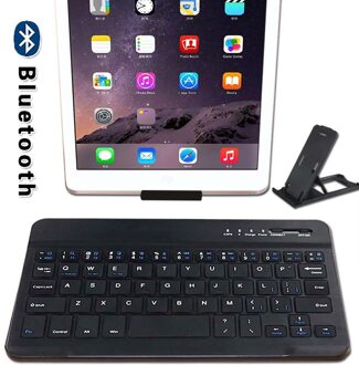 Rustig Slanke Draadloze Toetsenbord Bluetooth Toetsenbord Voor Apple Ipad Mini 1 2 3 4 5 Tablet Oplaadbare Toetsenbord + Beugel iPad Mini 4 5