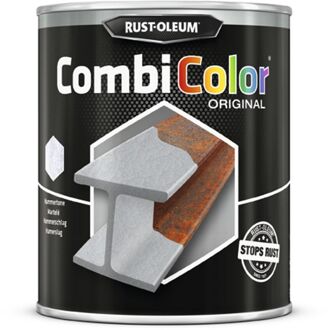 Rustoleum Rust-oleum Metaalverf Combicolor Hamerslag Lichtgrijs 750ml