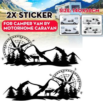 Rv Camper Universele Lichaam Sticker Diy Kompas Navigatie Animal Decal Sticker Decoratie Voor Auto Caravan Trailer