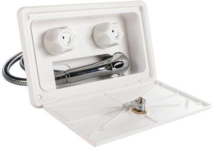 Rv Exterieur Douche Box Kit Met Lock Boot Marine Camper Camper Caravan Toegang wit