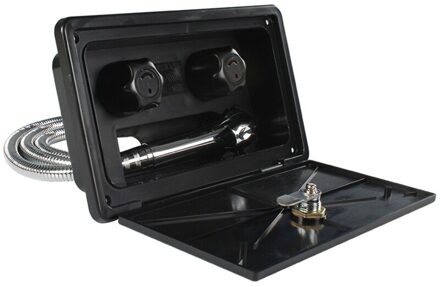 Rv Exterieur Douche Box Kit Met Lock Boot Marine Camper Camper Caravan Toegang zwart