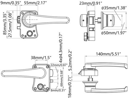 Rv Wc Deurslot Badkamer Deurslot Rv Caravan Boot Klink Slingerknop Sloten