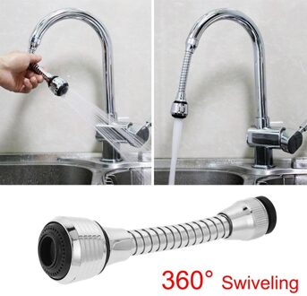 Rvs 360 Graden Draaibaar Water Saving Kraan Tap Beluchter Kraan Nozzle Filter Water Kraan Waskolf Beluchter