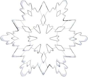 Rvs 3D Sneeuwvlok Cake Biscuit Cookie Cutter Mold Diy Bakken Gebak Tool M0XD