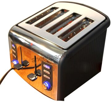 Rvs 4 plakjes Broodrooster automatische broodrooster CFDQ004 elektrische oven broodrooster ontbijt machine Bakken Verwarming brood machine