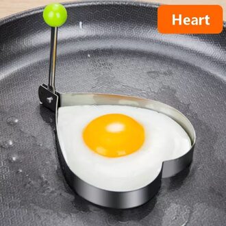 Rvs 5 Stijl Fried Egg Pancake Shaper Omelet Mold Mould Frituren Ei Koken Gereedschap Keuken hart