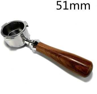 Rvs 51Mm Koffie Bodemloze Filterhouder Voor Filter Vervanging Herbruikbare Filter Mand Koffie Accessoire 2