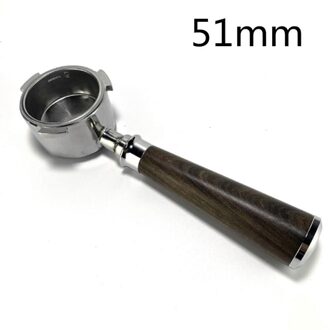 Rvs 51Mm Koffie Bodemloze Filterhouder Voor Filter Vervanging Herbruikbare Filter Mand Koffie Accessoire 3