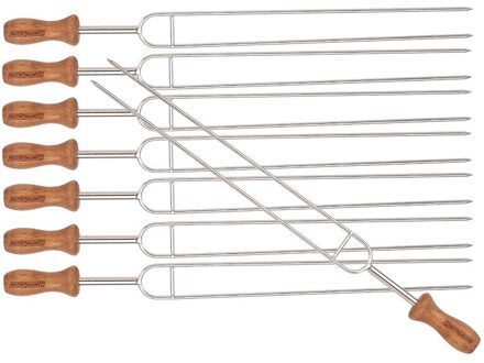 Rvs 8 Stuk Set Van Bakken Naalden Met Draagbare Opbergtas Barbecue Stok,