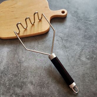 Rvs Aardappelstamper Drukken Golvende Lijn Curve Vorm Voedsel Verzachten Breaker Keuken Bakken Koken Gereedschap
