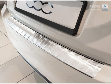 RVS Achterbumperprotector passend voor Fiat 500 2015- 'Ribs'
