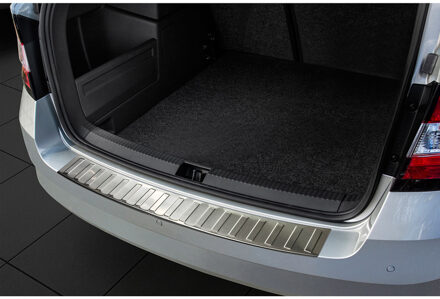RVS Achterbumperprotector passend voor Skoda Fabia III Combi 2015-2018 'Ribs'