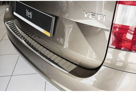 RVS Achterbumperprotector passend voor Skoda Yeti City 2013- 'Ribs'