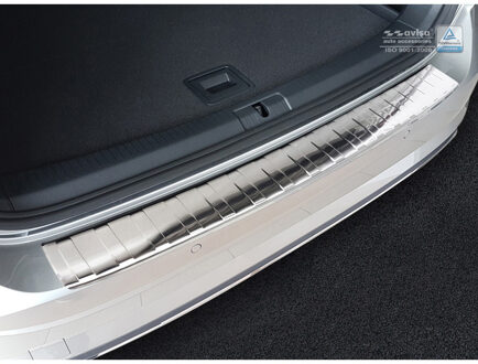 RVS Achterbumperprotector passend voor Volkswagen Golf VII Variant Facelift 2017- 'Ribs'